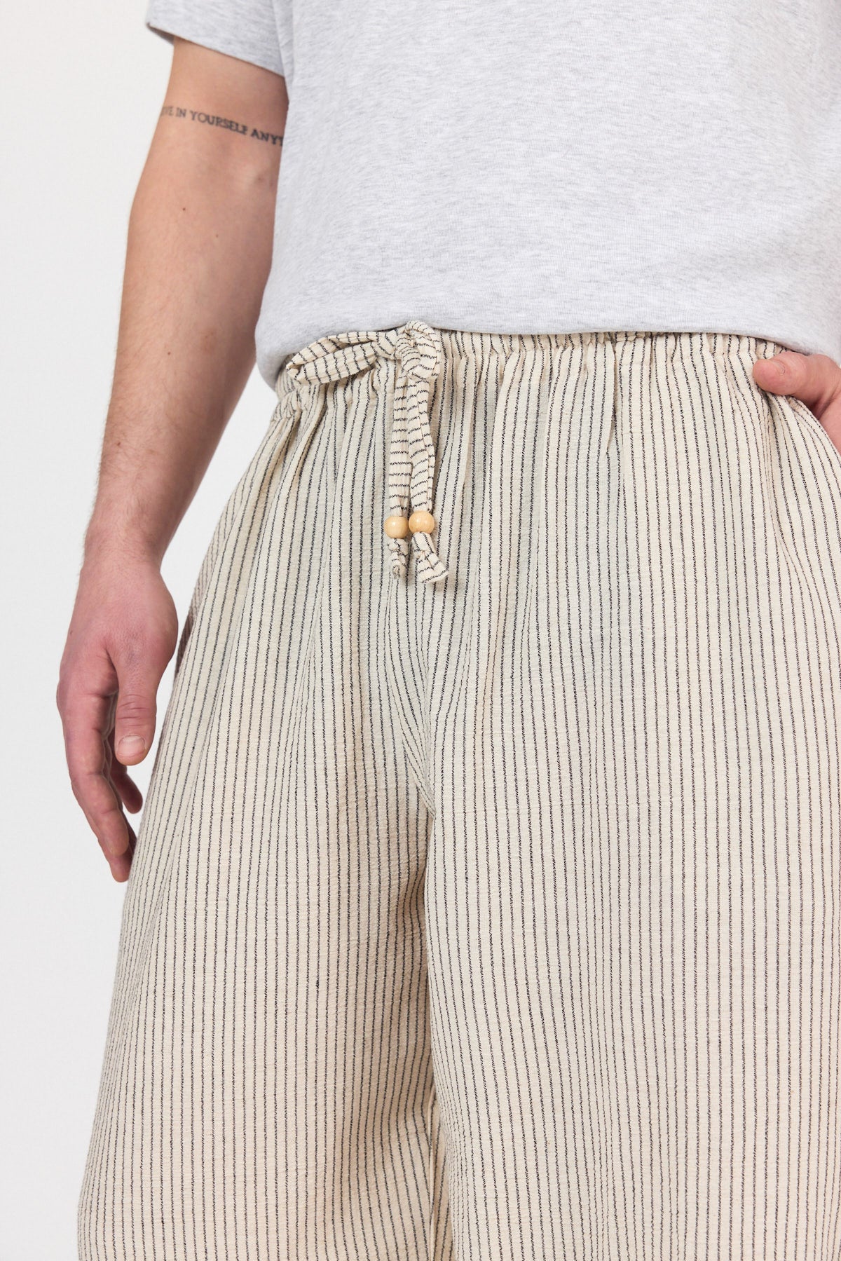 Black Striped Pants