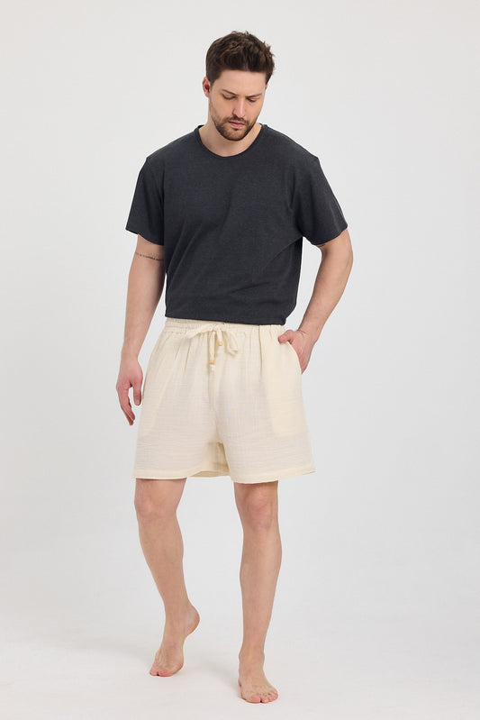 Cream Shorts